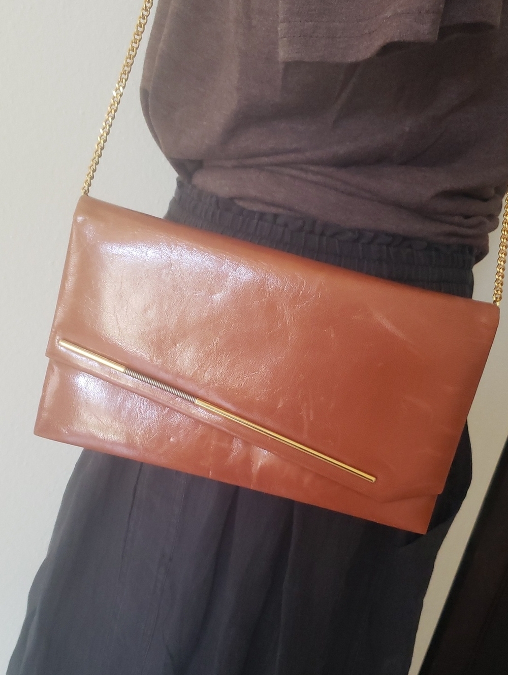 Italmoda Leather Envelope Bag